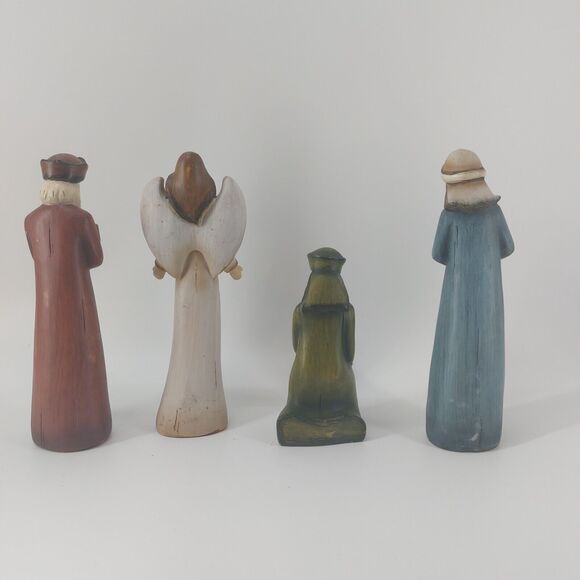 Christmas Nativity Holiday Three Wise Men Wood-Like Angel - Picture 2 of 12
